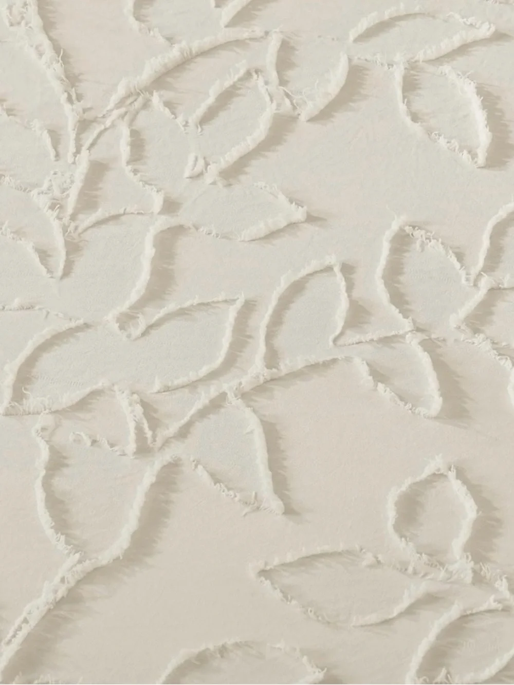 Anthro Living Elegant Cream Floral-Textured Comforter & Sham Set - Home Bedding